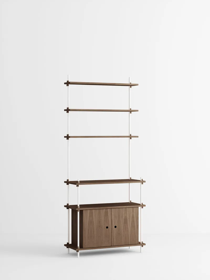 Shelving System – s.200.1.C by MOEBE in Smoked-Oak/White – product photo 4 of 4
