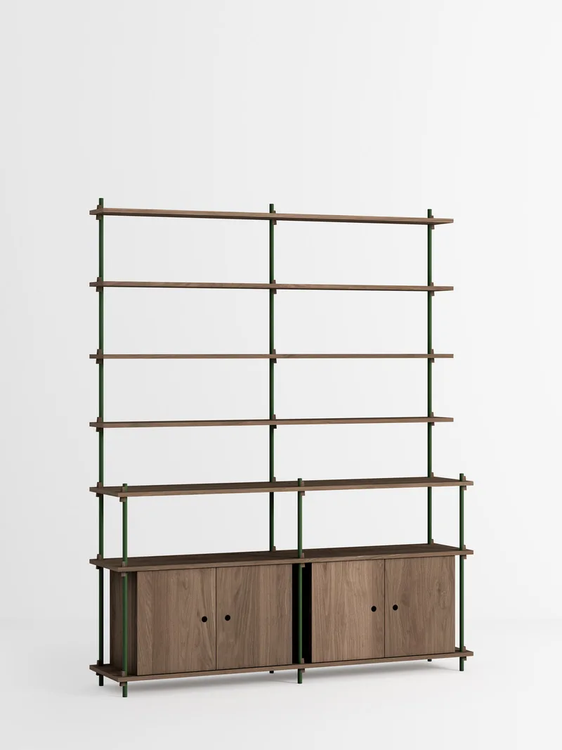 Shelving System – s.200.2.H by MOEBE in Smoked-Oak/Pine-Green – product photo 4 of 4