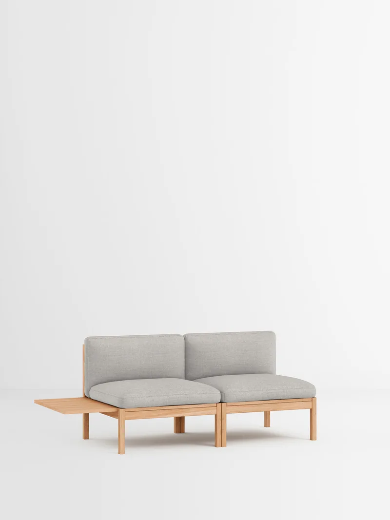 2 Seater Sofa with 1 Side Table von MOEBE in Autumn, Autumn 101, Oak – Produktfoto 10 von 34