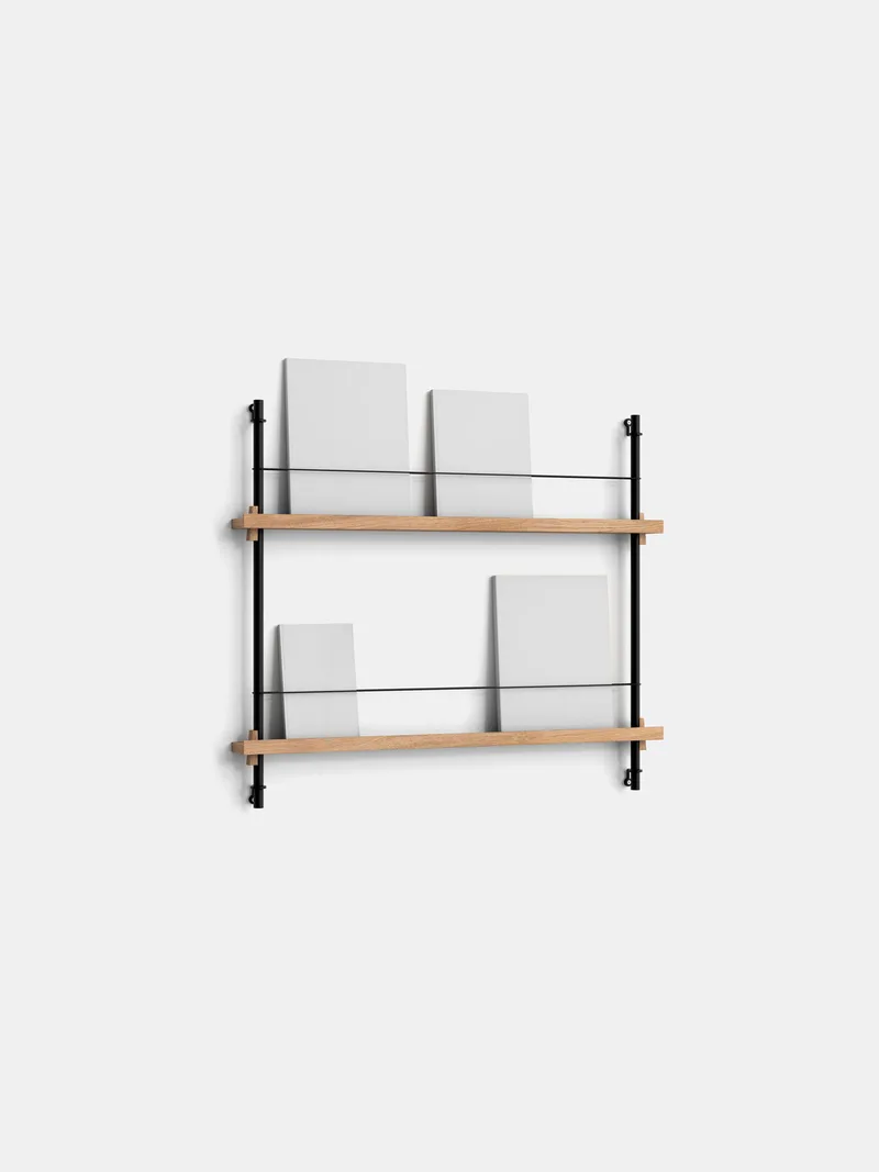 Magazine Shelving – MS.65.1 de MOEBE en Oak/Black – photo du produit 14 sur 14