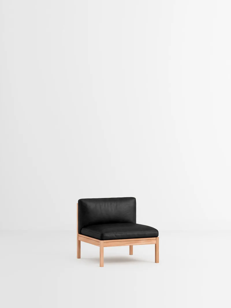 Seat van MOEBE in Leather, Black Leather, Oak – productfoto 35 van 35