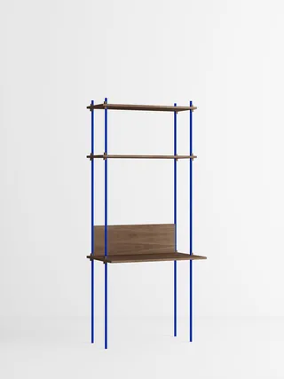 Shelving System – s.200.1.D by MOEBE in Smoked-Oak/Deep-Blue – product photo 4 of 4