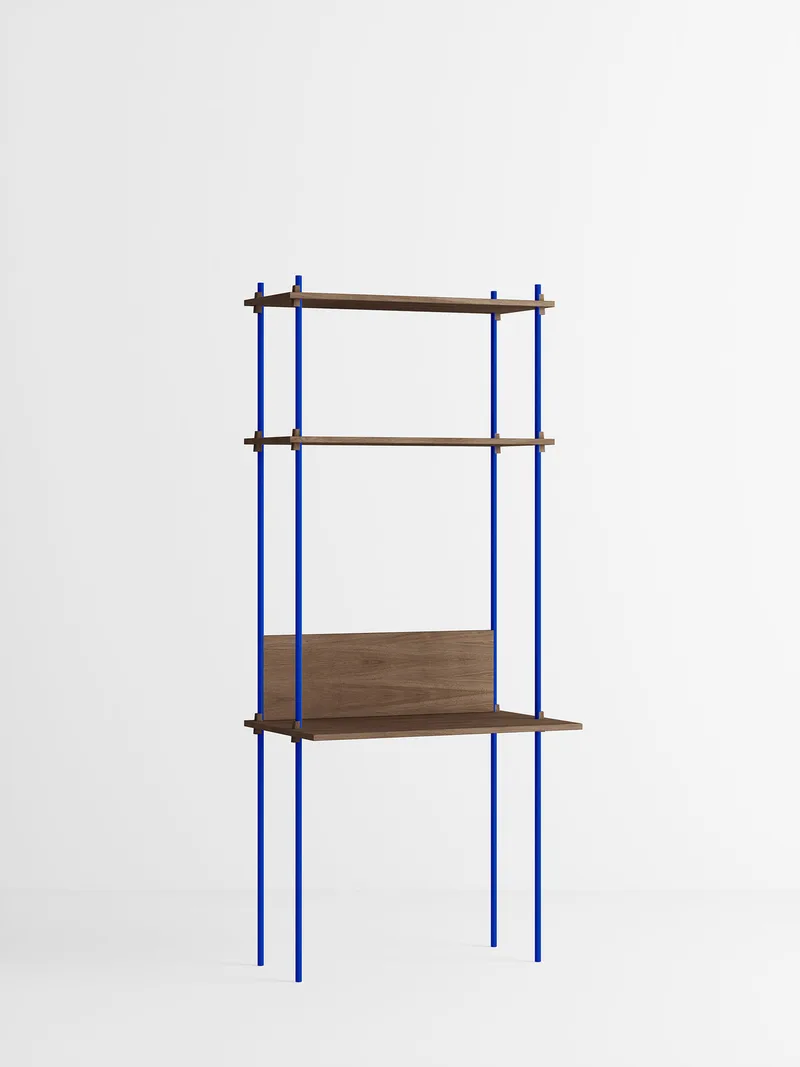 Shelving System – s.200.1.D by MOEBE in Smoked-Oak/Deep-Blue – product photo 4 of 4
