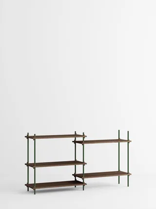 Shelving System – s.85.2.A by MOEBE in Smoked-Oak/Pine-Green – product photo 4 of 4