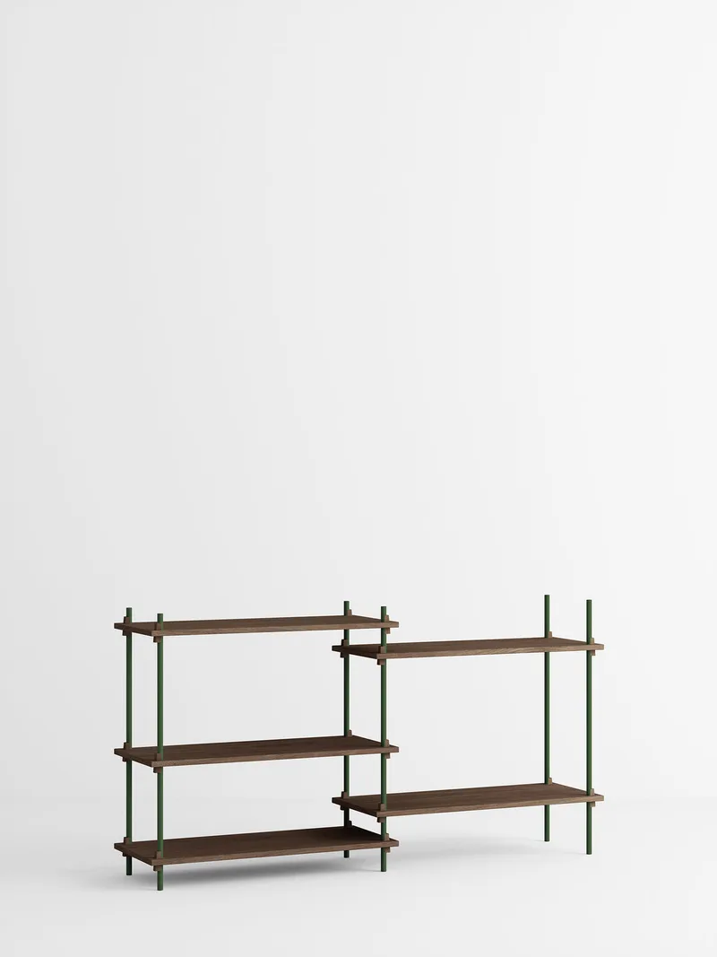 Shelving System – s.85.2.A by MOEBE in Smoked-Oak/Pine-Green – product photo 4 of 4