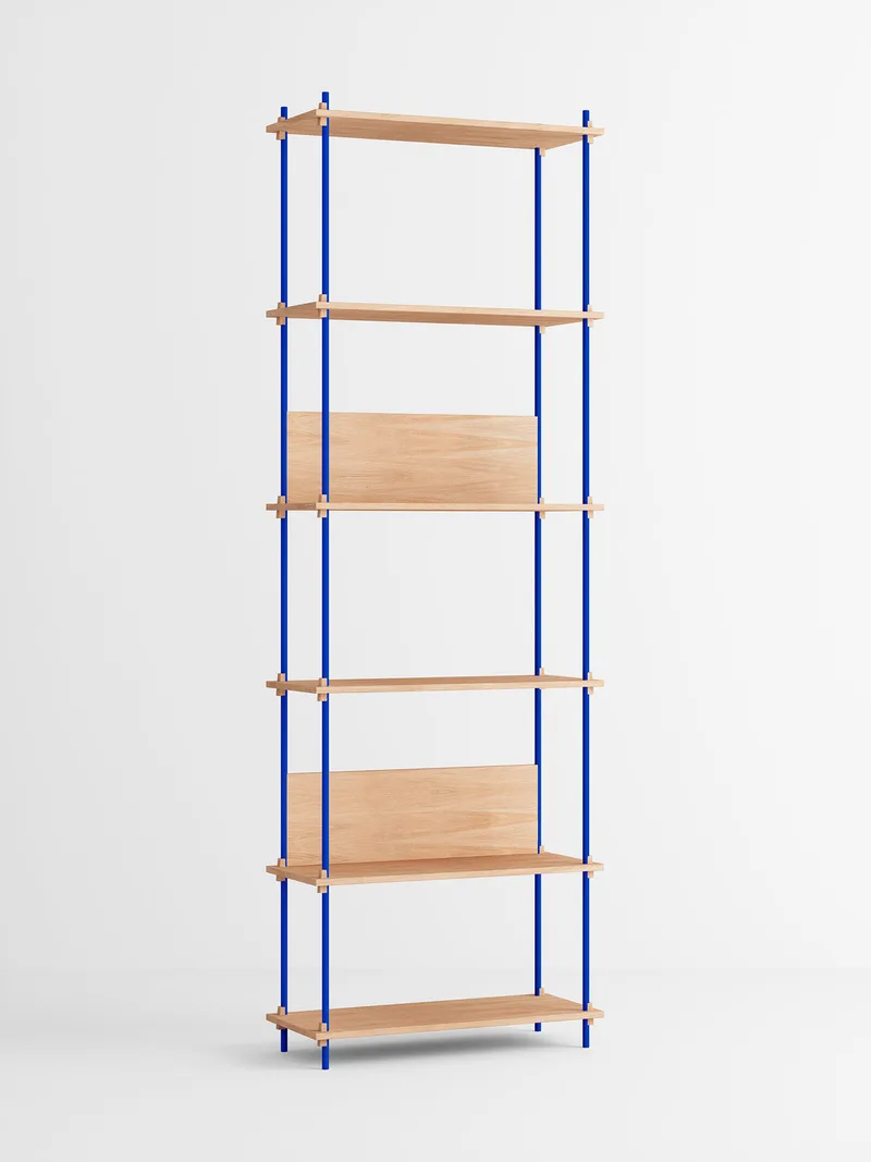 Shelving System – s.255.1.A de MOEBE en Oak/Deep-Blue – photo du produit 6 sur 6