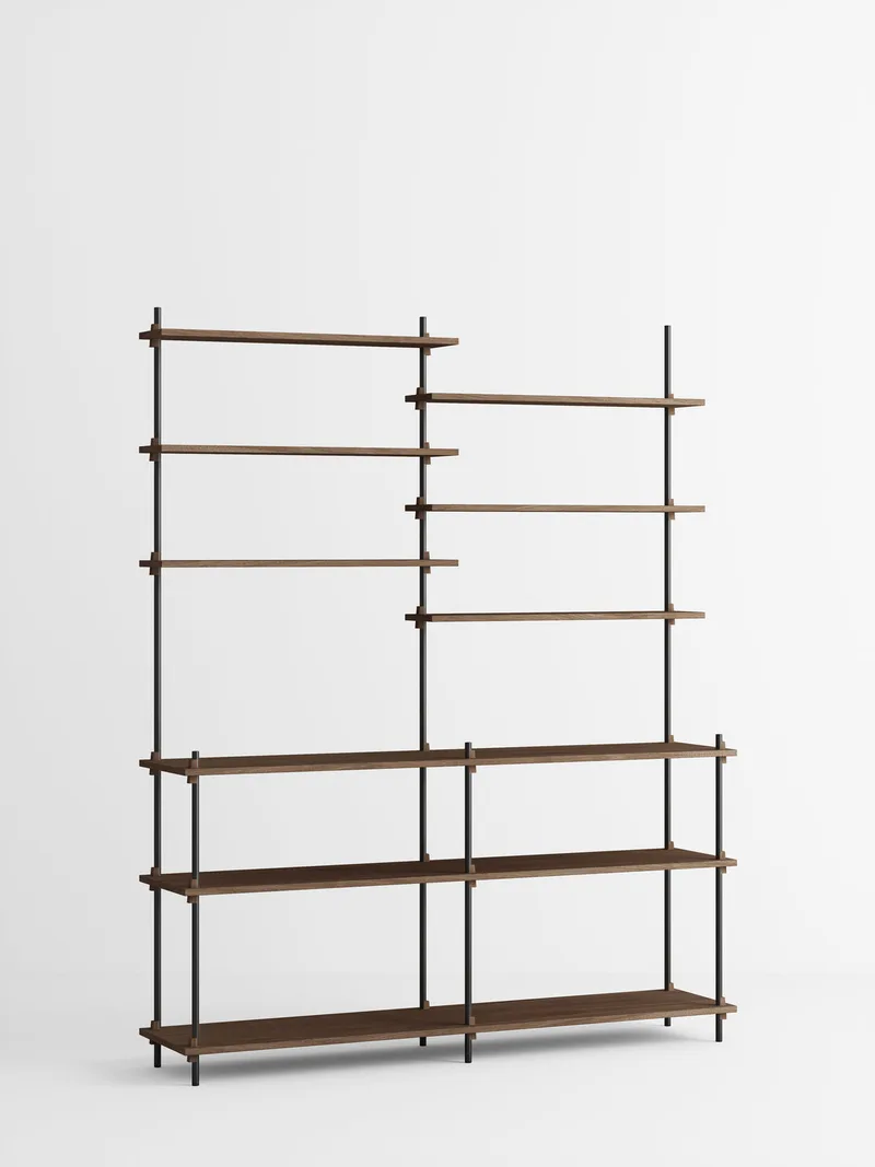 Shelving System – s.200.2.D by MOEBE in Smoked-Oak/Black – product photo 4 of 4
