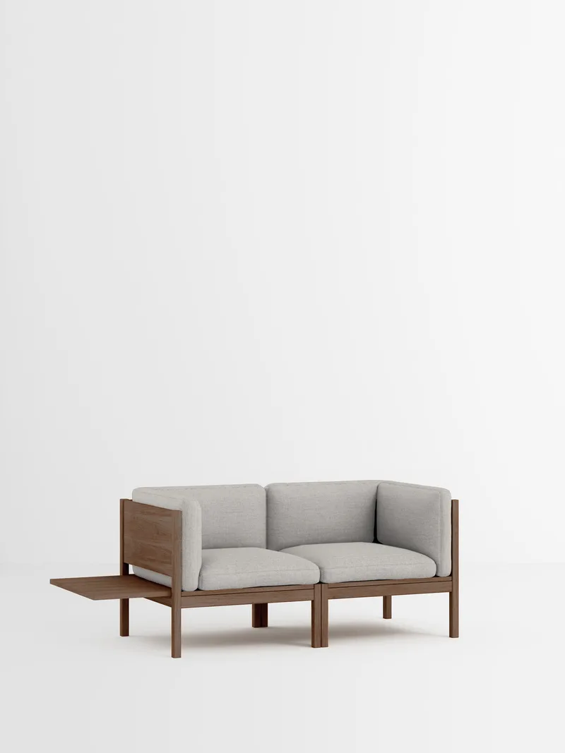 2 Seater Sofa with Sides + 1 Side Table by MOEBE in Autumn, Autumn 101, Smoked Oak – product photo 35 of 35