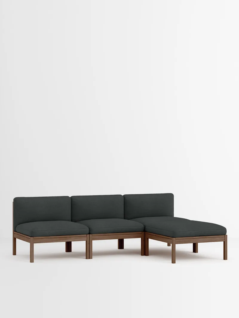 3 Seater Sofa with Chaise Longue von MOEBE in Re-Wool 2, Re-Wool 2 – 987, Smoked Oak – Produktfoto 33 von 33