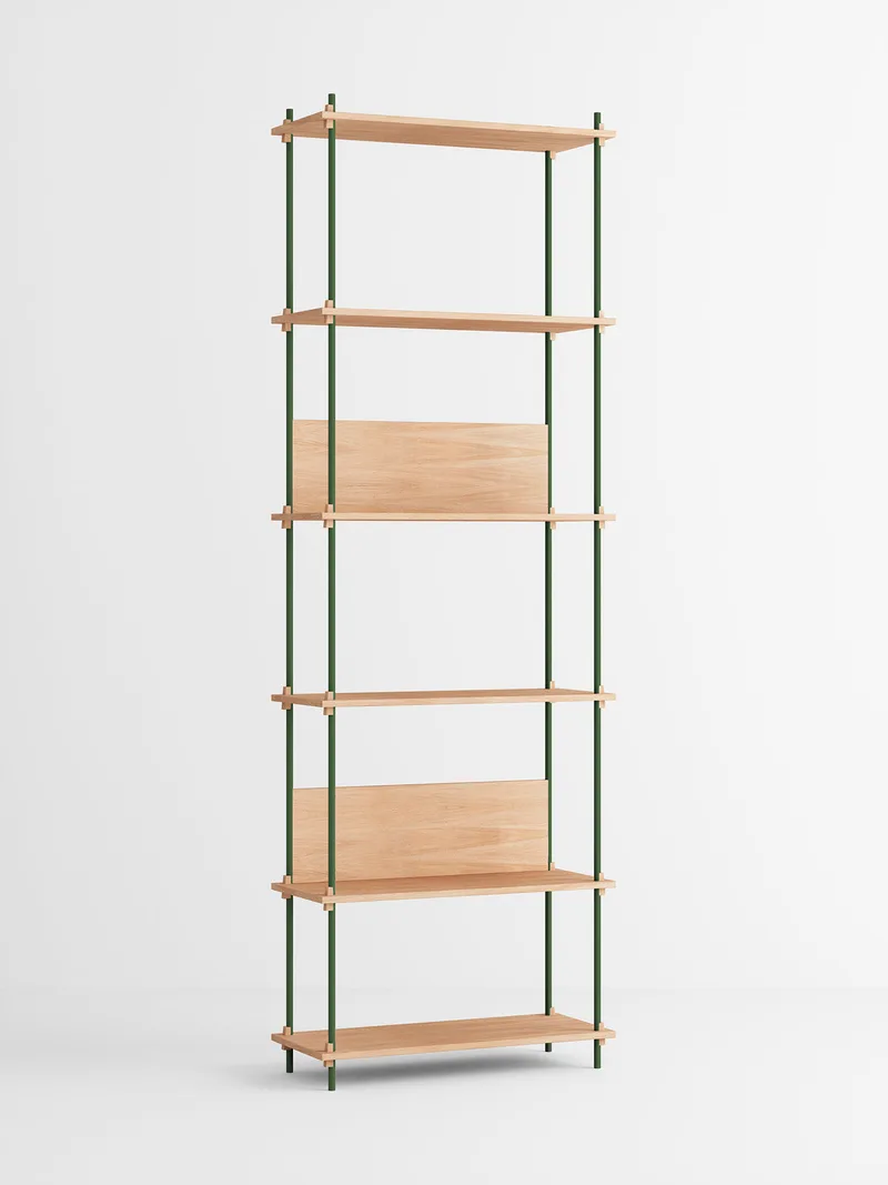 Shelving System – s.255.1.A by MOEBE in Oak/Pine-Green – product photo 6 of 6