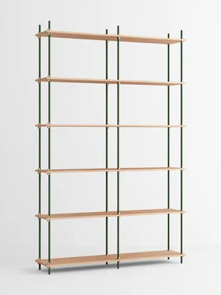 Shelving System – s.255.2.B van MOEBE in Oak/Pine-Green – productfoto 4 van 4