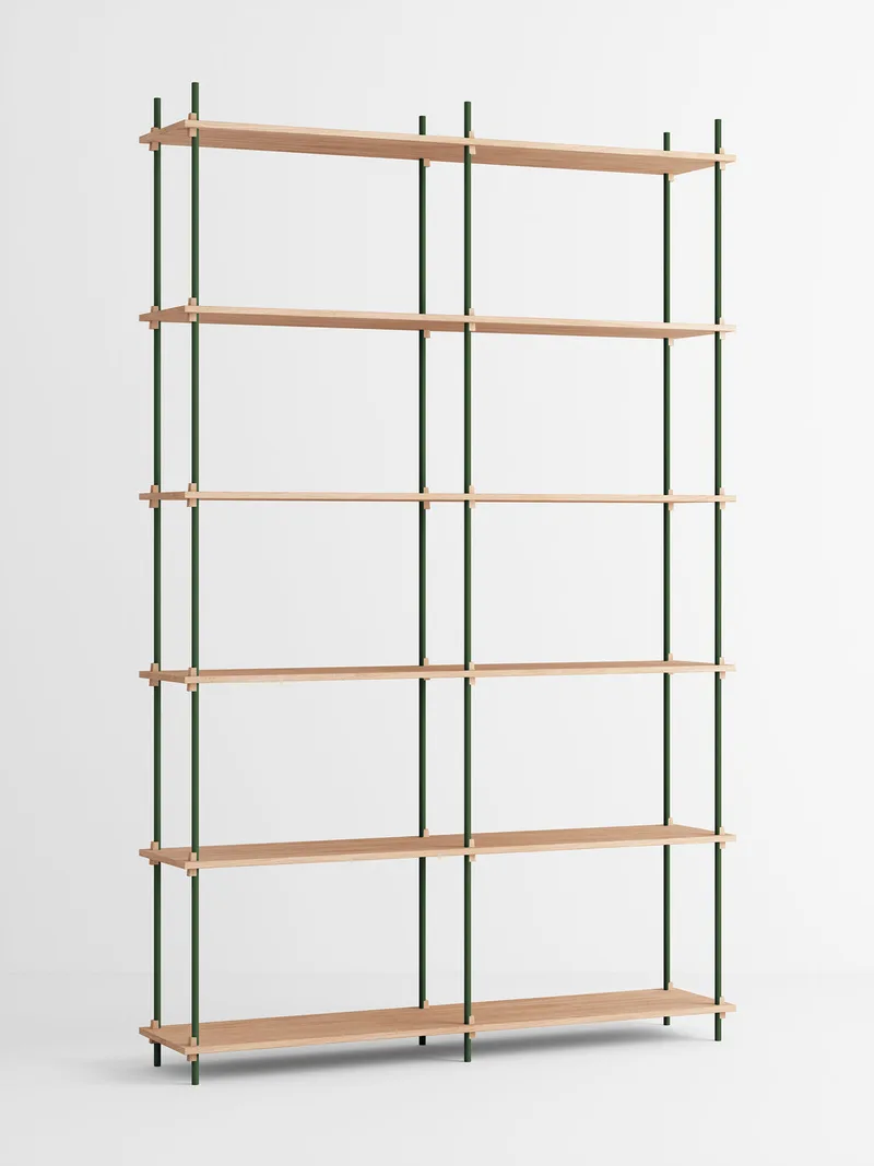 Shelving System – s.255.2.B van MOEBE in Oak/Pine-Green – productfoto 4 van 4