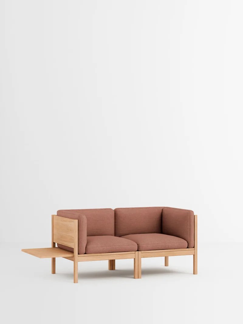 2 Seater Sofa with Sides + 1 Side Table by MOEBE in Autumn, Autumn 101, Oak – product photo 33 of 34