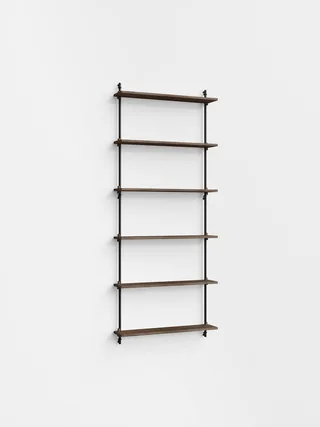 Wall Shelving – ws.200.1 de MOEBE en Smoked-Oak/Black – photo du produit 4 sur 4