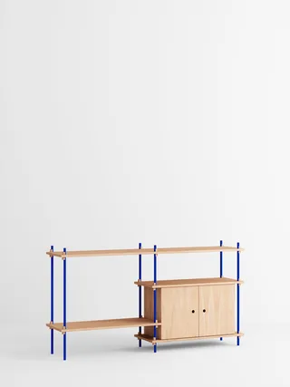 Shelving System – s.85.2.C by MOEBE in Oak/Deep-Blue – product photo 4 of 4