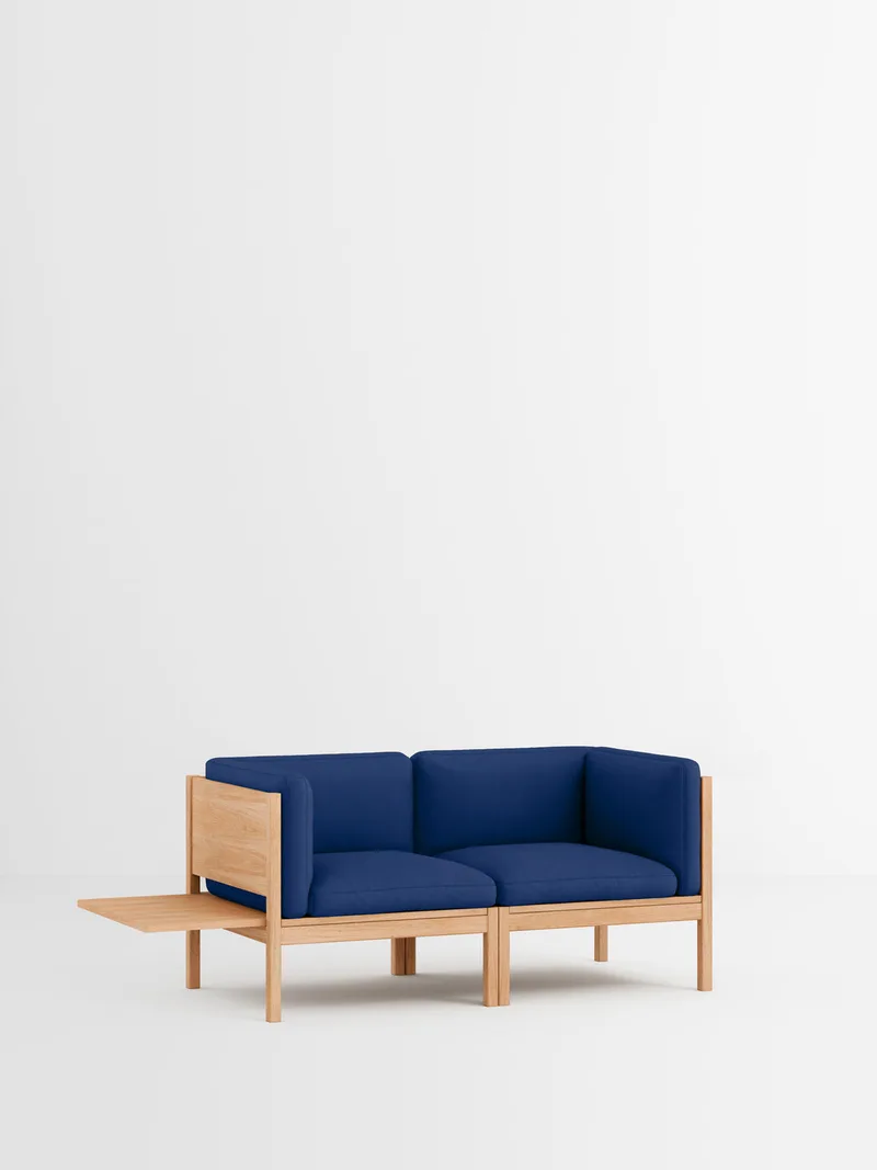2 Seater Sofa with Sides + 1 Side Table by MOEBE in Autumn, Autumn 101, Oak – product photo 15 of 34
