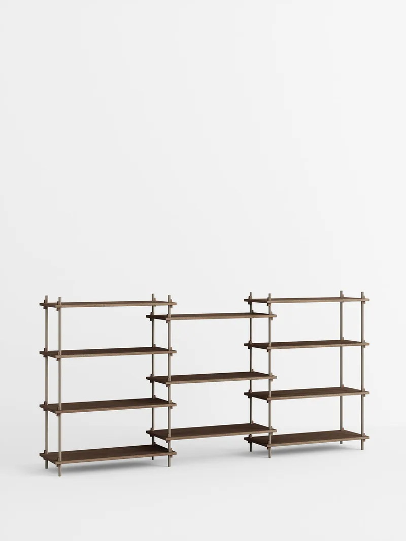 Shelving System – s.115.3.A de MOEBE en Smoked-Oak/Warm-Grey – photo du produit 4 sur 4