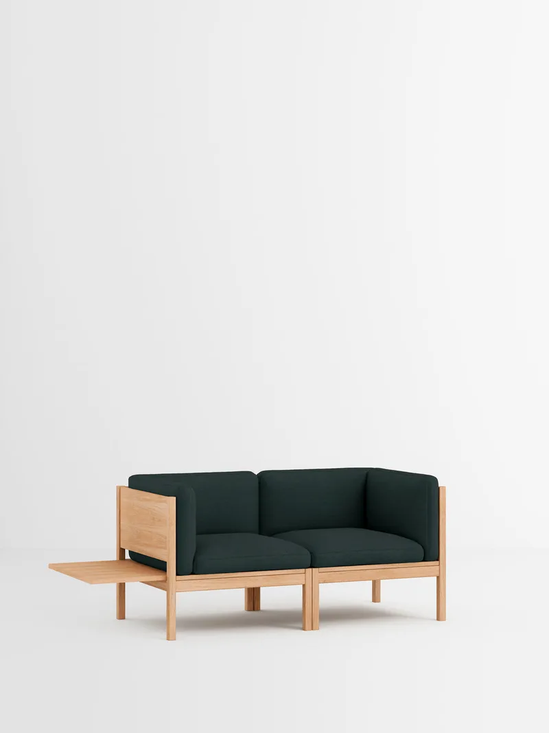 2 Seater Sofa with Sides + 1 Side Table by MOEBE in Autumn, Autumn 101, Oak – product photo 1 of 34