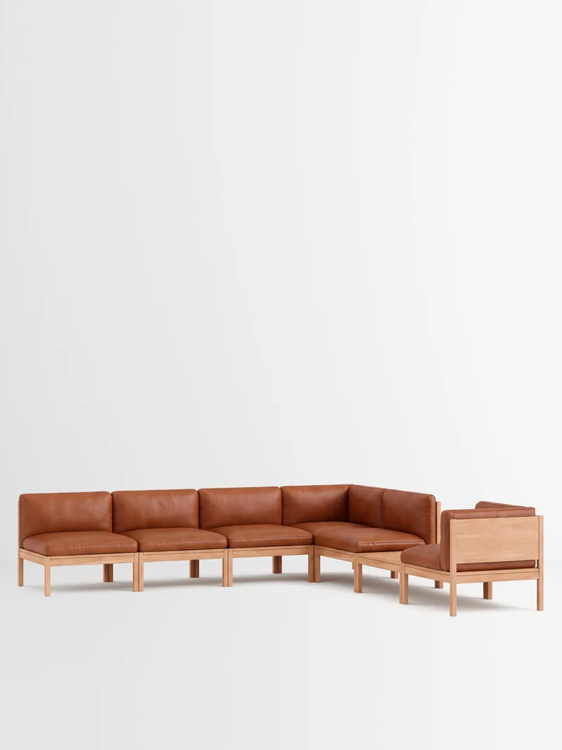 Mixed Combination D van MOEBE in Leather, Cognac Leather, Oak – productfoto 35 van 35
