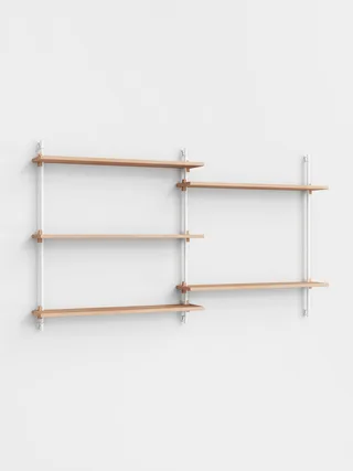 Wall Shelving – ws.85.2 by MOEBE in Oak/White – product photo 4 of 4