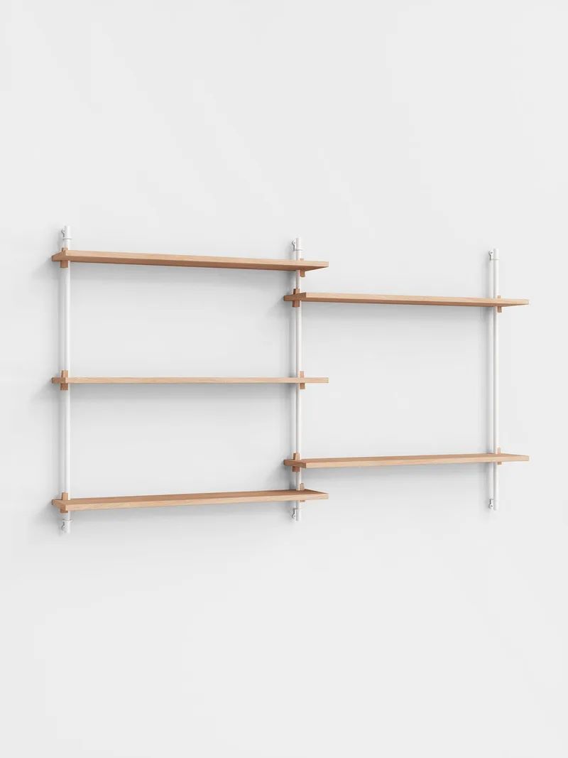 Wall Shelving – ws.85.2 by MOEBE in Oak/White – product photo 4 of 4