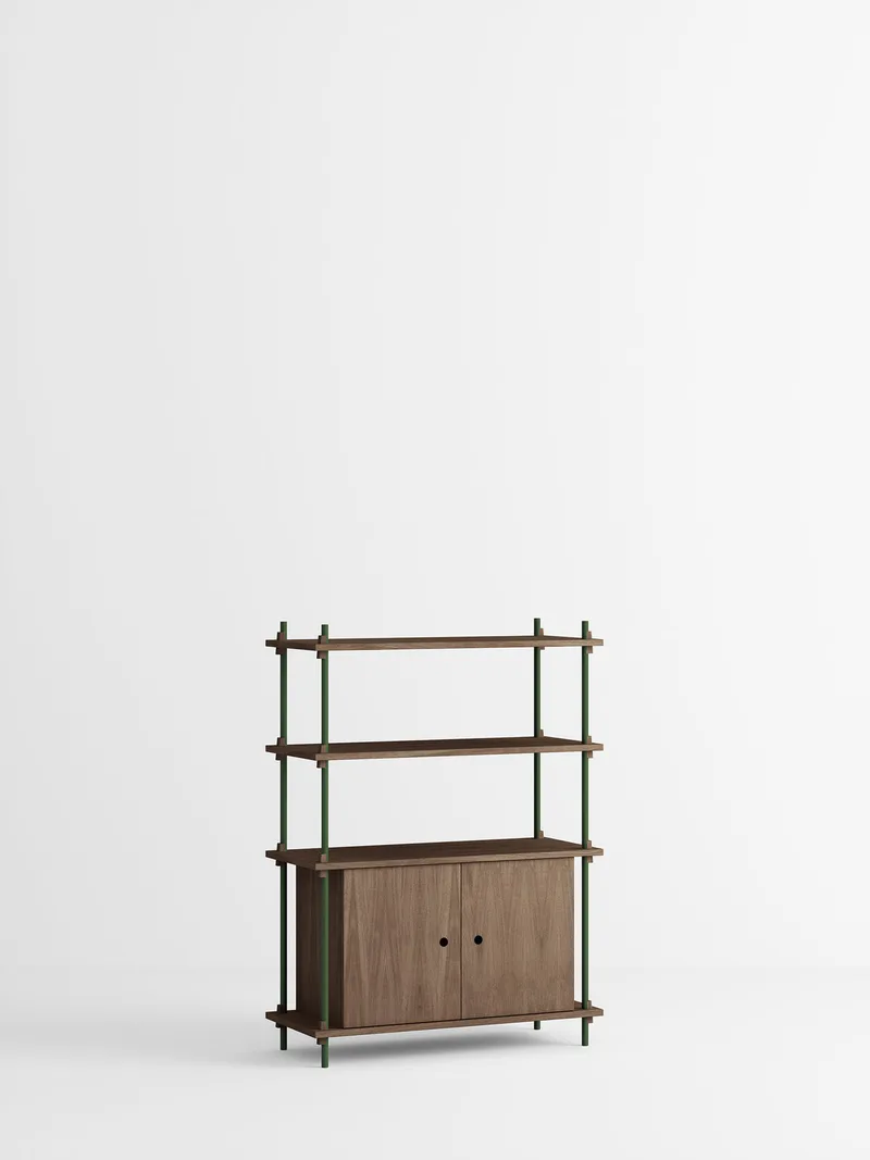 Shelving System – s.115.1.B van MOEBE in Smoked-Oak/Pine-Green – productfoto 4 van 4