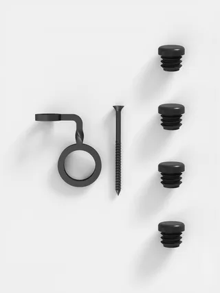 Part – End Caps and Safety Clip Set van MOEBE in Black – productfoto 2 van 2