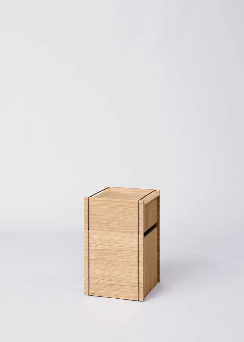 Bedside Storage by MOEBE in Stainless Steel – product photo