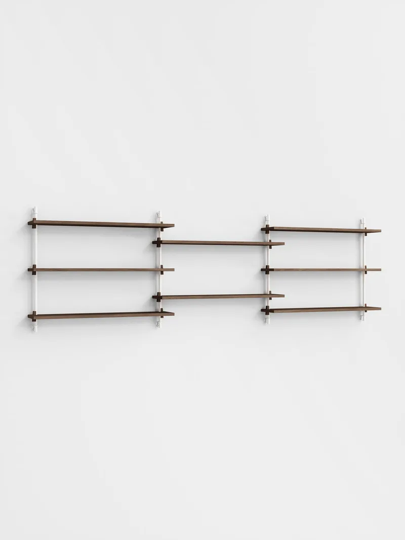 Wall Shelving – ws.65.3 by MOEBE in Smoked-Oak/White – product photo 4 of 4