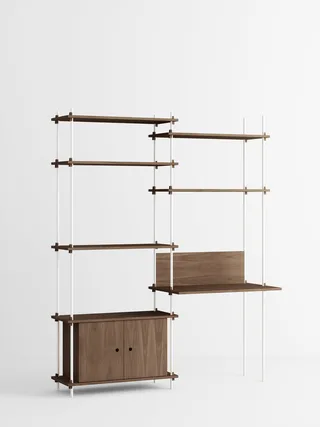 Shelving System – s.200.2.E van MOEBE in Smoked-Oak/White – productfoto 4 van 4