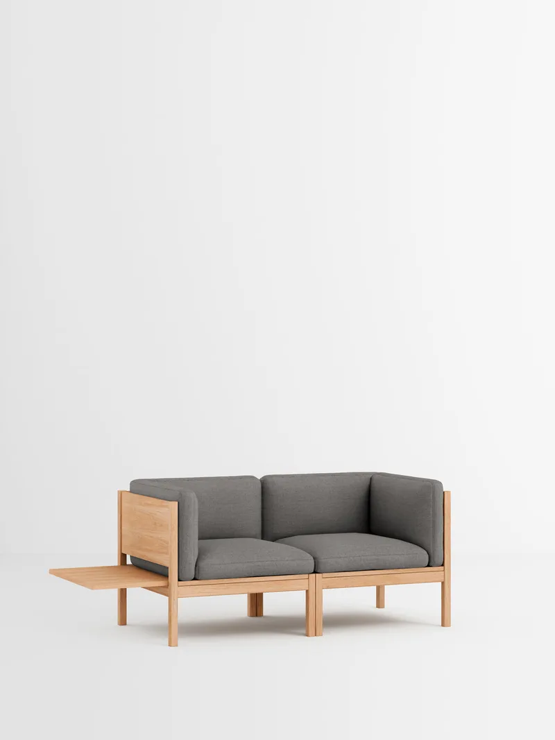 2 Seater Sofa with Sides + 1 Side Table by MOEBE in Autumn, Autumn 101, Oak – product photo 9 of 34