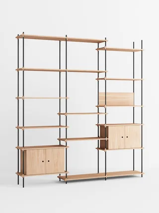 Shelving System – s.255.3.B by MOEBE in Oak/Black – product photo 4 of 4