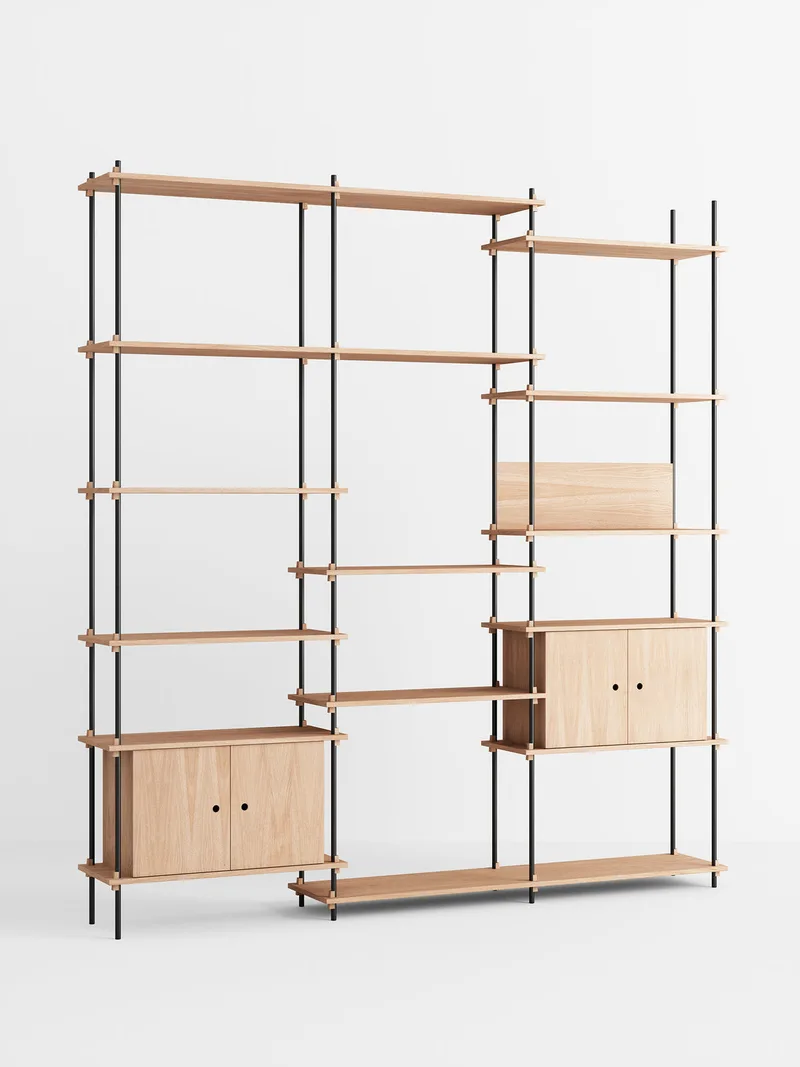 Shelving System – s.255.3.B by MOEBE in Oak/Black – product photo 4 of 4