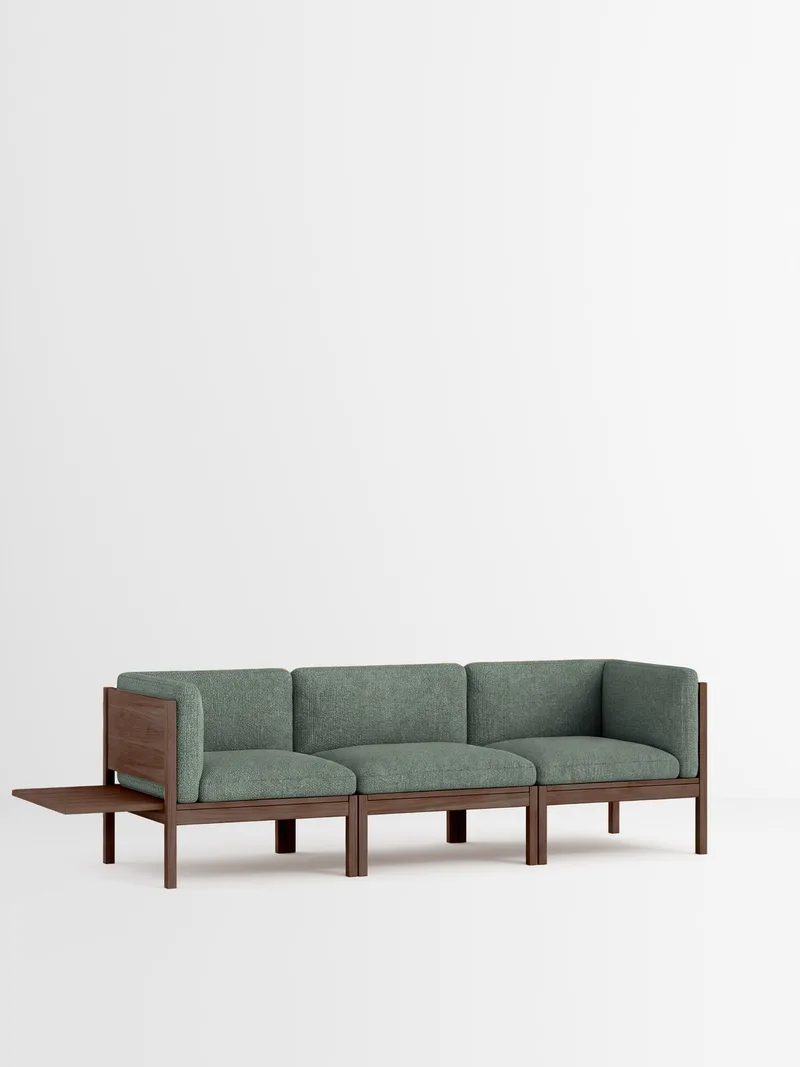 3 Seater Sofa with Sides + 1 Side Table by MOEBE in Moss, Moss 0003, Smoked Oak – product photo 35 of 35
