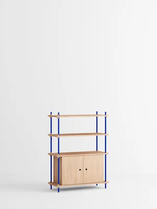 Shelving System – s.115.1.B by MOEBE in Oak/Deep-Blue – product photo 4 of 4