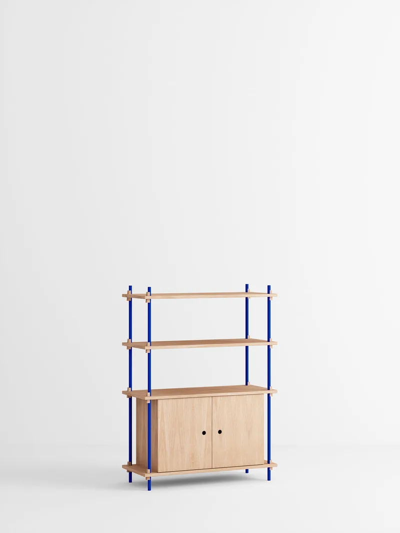 Shelving System – s.115.1.B by MOEBE in Oak/Deep-Blue – product photo 4 of 4