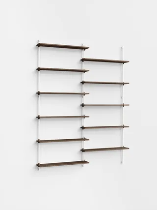 Wall Shelving – ws.200.2 by MOEBE in Smoked-Oak/White – product photo 4 of 4