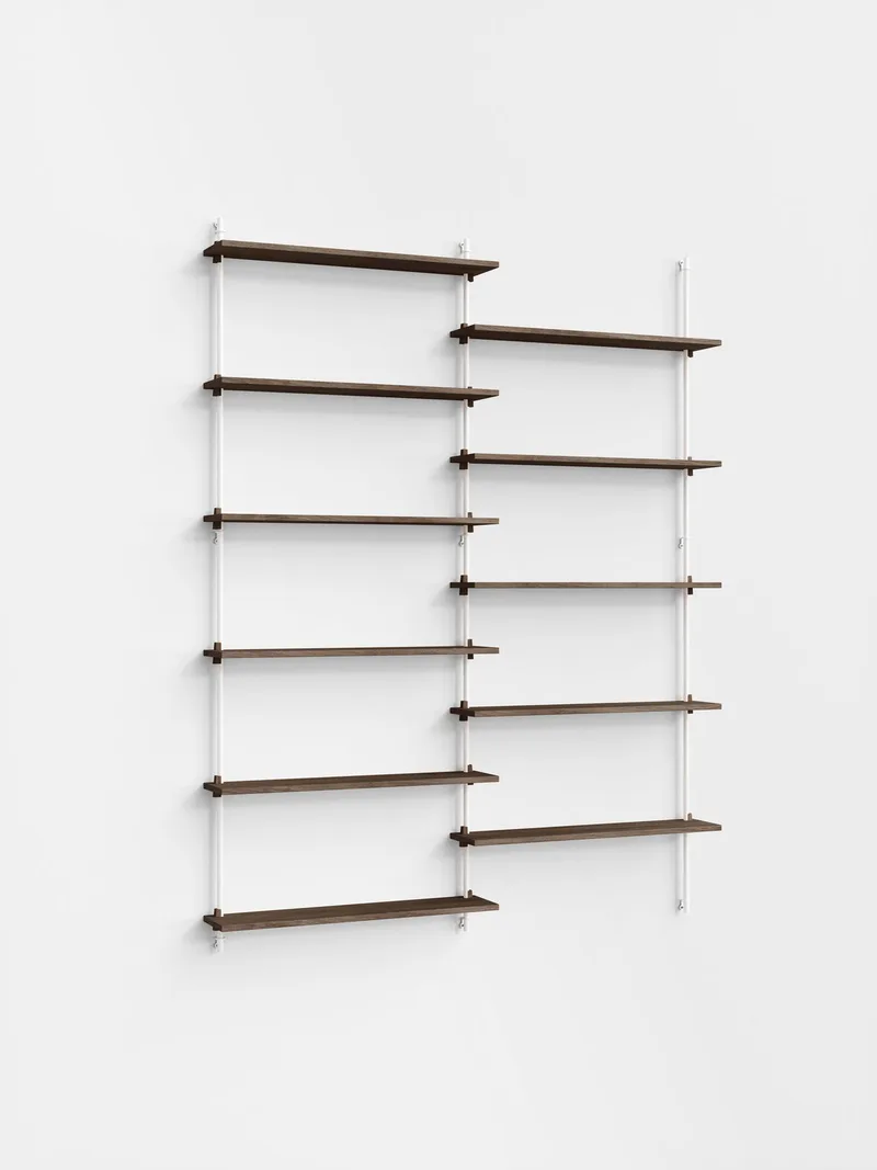 Wall Shelving – ws.200.2 by MOEBE in Smoked-Oak/White – product photo 4 of 4