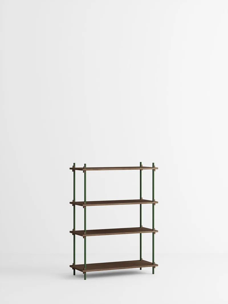 Shelving System – s.115.1.A van MOEBE in Smoked-Oak/Pine-Green – productfoto 4 van 4