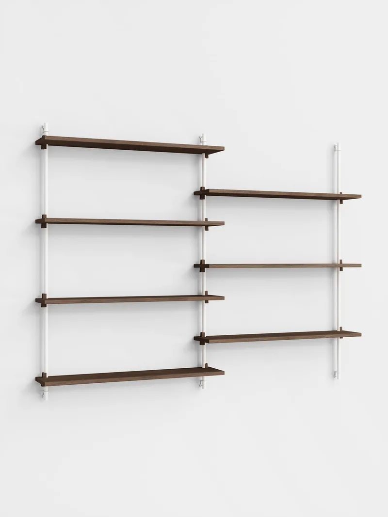 Wall Shelving – ws.115.2 van MOEBE in Smoked-Oak/White – productfoto 5 van 5