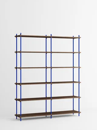 Shelving System – s.200.2.B van MOEBE in Smoked-Oak/Deep-Blue – productfoto 4 van 4