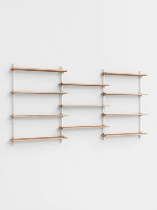 Wall Shelving – ws.115.3 de MOEBE en Oak/White – photo du produit 4 sur 4