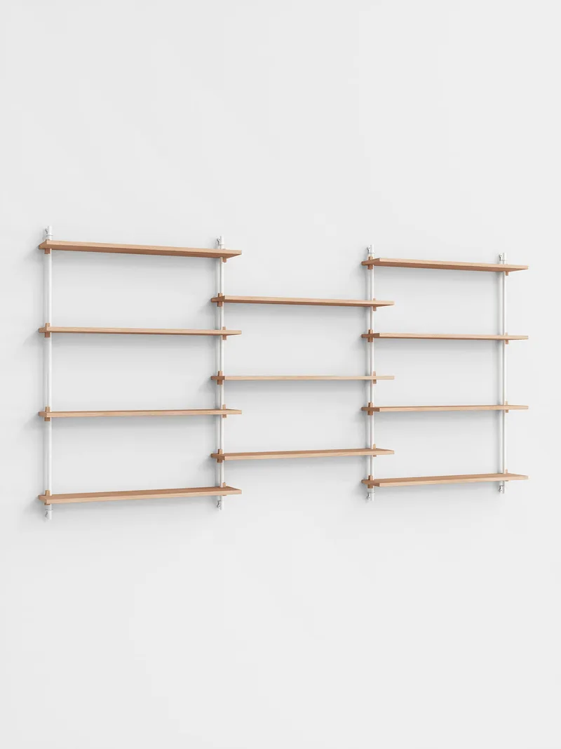 Wall Shelving – ws.115.3 de MOEBE en Oak/White – photo du produit 4 sur 4
