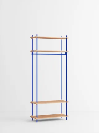 Shelving System – s.200.1.F von MOEBE in Oak/Deep-Blue – Produktfoto 4 von 4
