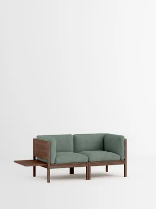 2 Seater Sofa with Sides + 1 Side Table by MOEBE in Moss, Moss 0003, Smoked Oak – product photo 35 of 35