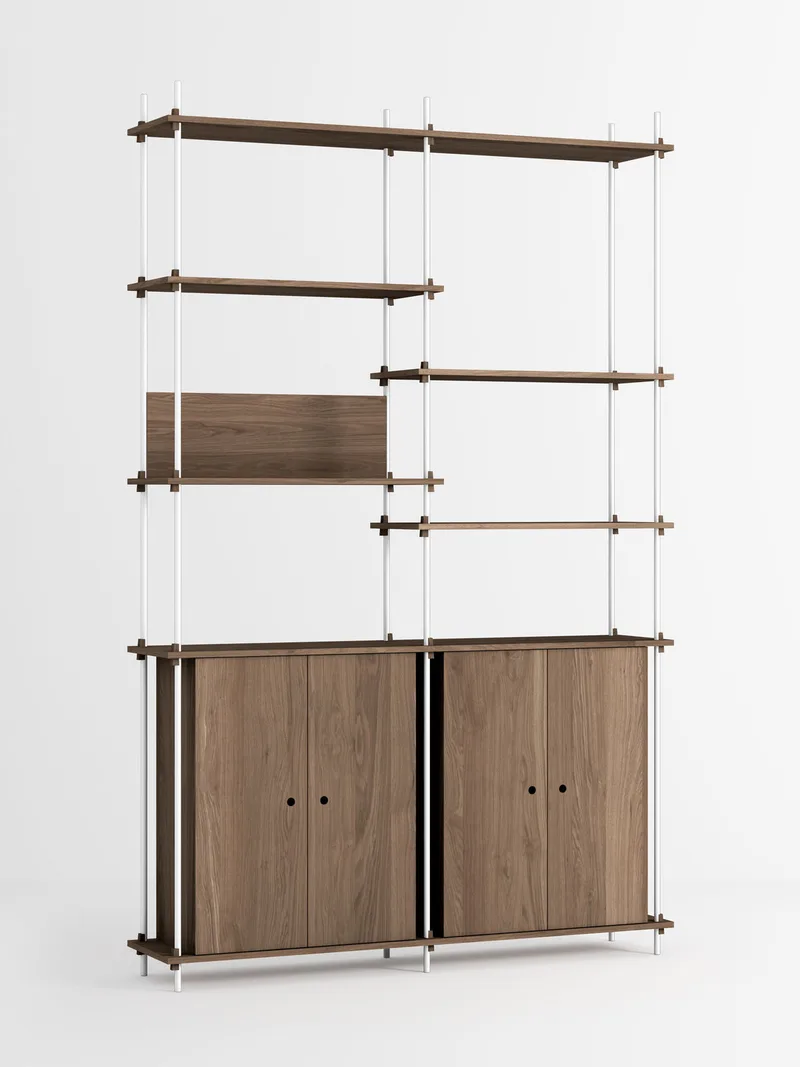 Shelving System – s.255.2.H van MOEBE in Smoked-Oak/White – productfoto 4 van 4