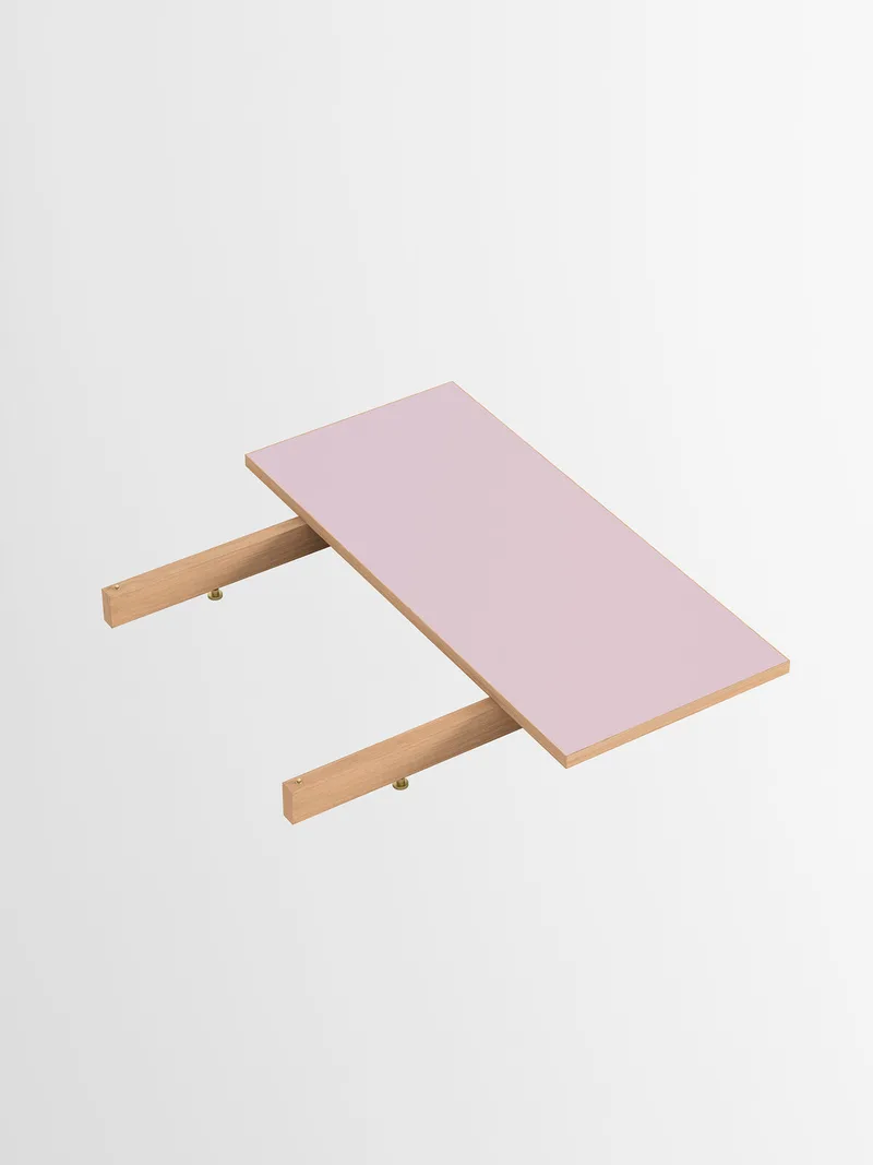 Rectangular Dining Table van MOEBE in Extension Only, 1, Soft Lilac – productfoto 13 van 13