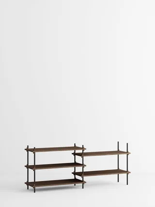 Shelving System – s.65.2.A van MOEBE in Smoked-Oak/Black – productfoto 4 van 4