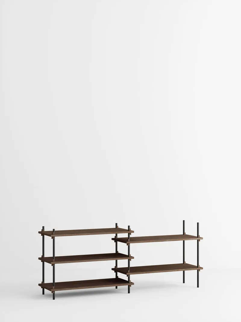 Shelving System – s.65.2.A van MOEBE in Smoked-Oak/Black – productfoto 4 van 4