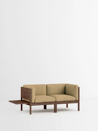 2 Seater Sofa with Sides + 1 Side Table by MOEBE in Moss, Moss 0021, Smoked Oak – product photo 35 of 35